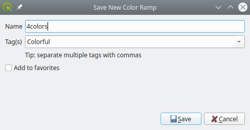 Figure 4: Naming Color Ramp