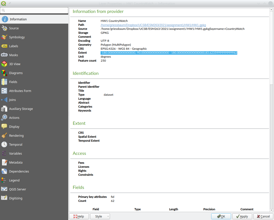 Figure 4: Lookup layer extent)